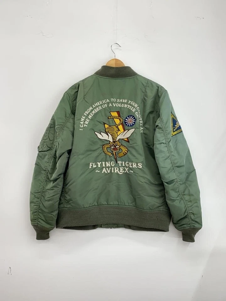 AVIREX Flight Jacket XL Nylon Khaki - Image 2 of 4