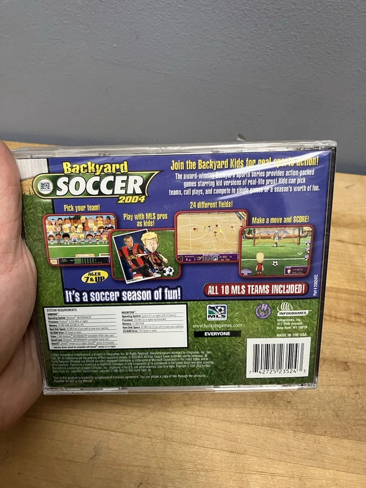 Backyard Soccer 2004 Infogames WIN/MAC CD-ROM Clint Mathis PC - New Sealed - Image 3 of 4