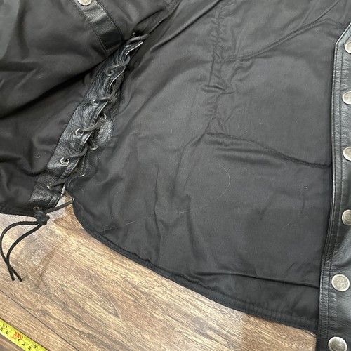 Harley-Davidson Leather Vest with Patches and Pins Size XL Mens Made In Usa - Picture 8 of 14