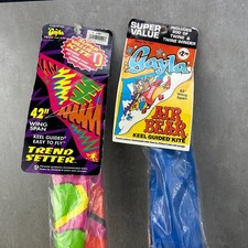 Gayla Kite Flyers Vintage Air Bear Keel Guided Trend Setter 80s 90s USA 42" LOT