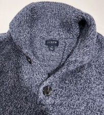 J. Crew Heather Blue Wool Blend Sweater Size M