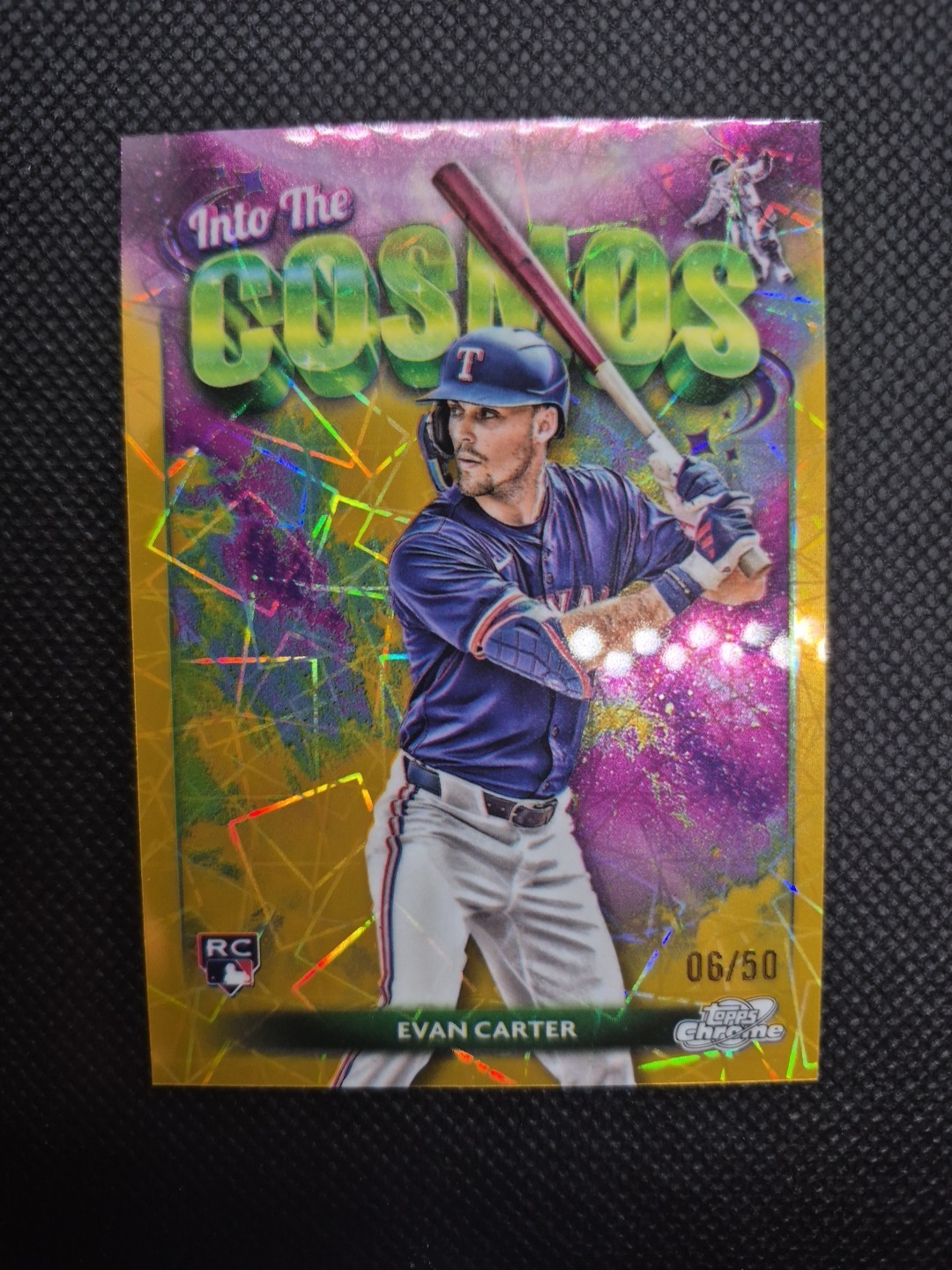 2024 Topps Cosmic Chrome - Into the Cosmos #ITC-23 Evan Carter RC Gold /50
