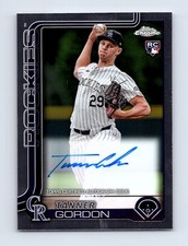 2025 TOPPS CHROME TANNER GORDON ROOKIE AUTO #RA-TG ROCKIES MSK