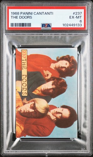 THE DOORS 1968 Panini Cantanti ROOKIE #237 PSA 6 - NEW PSA GRADE! - Picture 1 of 2