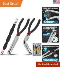 3-Piece Ergonomic Electrical Disconnect Pliers Set - Compact & Durable Tools