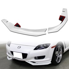 Front Bumper Lip Splitter For Mazda Rx8 2004-2008 Painted White Abs Ms Style Front Bumper Lip Splitter For Mazda Rx8 2004-2008 Painted White Abs Ms Style