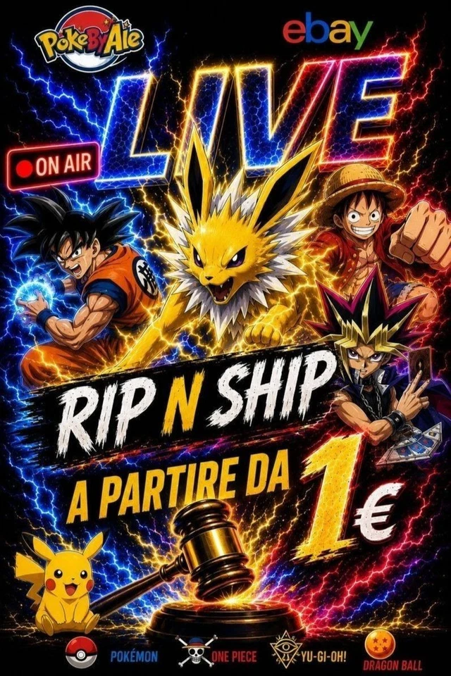 Live Rip N Ship Pokémon e altri TCG / Asta a partire da 1€!