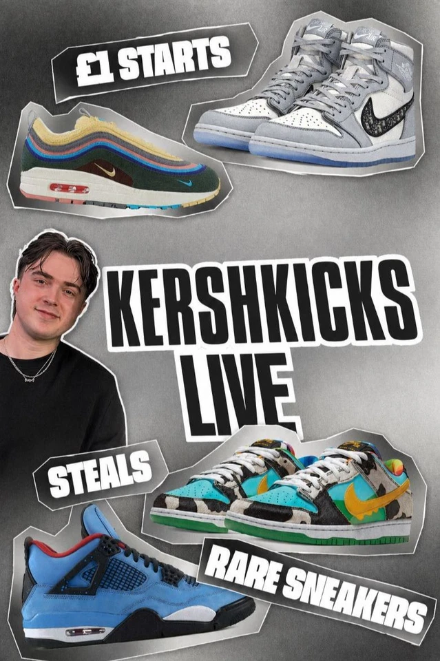 £1 STARTS ON AMAZING SNEAKERS, CLOTHING AND ACCESSORIES... DON'T MISS!!!