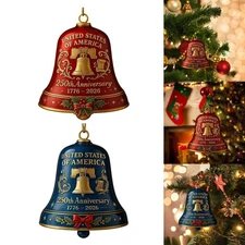 250TH Anniversary Bell Ornament Christmas Tree Decoration Mini Craft Decor 8*6cm