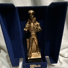 Elvis Presley Gold Figurine with Display Box Rock & Pop Music  (empty)