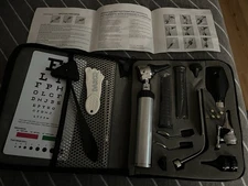 Zyrev Zetalife Ophthalmoscopes with Accessories and Case Tested Working Great