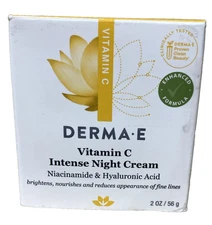 NEW DERMA-E Vitamin C Intense Night Cream, 2 oz (56 g) derma e NIB