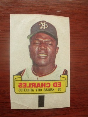 1966  TOPPS  RUB-OFFS  ED CHARLES    KANSAS CITY ATHLETICS
