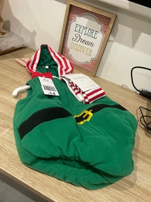 Baby grün Elfe Body & Strumpfhose Set 9-12 Monate Weihnachten Outfit