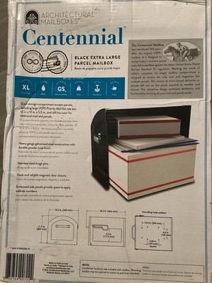 Architectural Mailboxes 950020B-10 Centennial Post-Mount Mailbox, Black DENTED