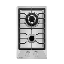 12 In. Gas Cooktop in Stainless Steel 2 Sealed Burners Gas Stove 4000 Btus Simme