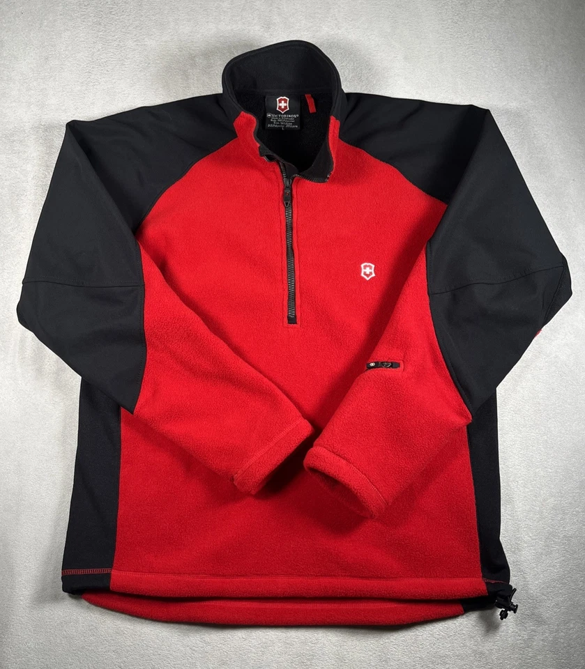 Victorinox Softshell Tech 1/2 Cremallera Chaqueta Para Hombres L Polar Polartec Suéter-USADO EN EXCELENTE ESTADO Foto 2 de 4