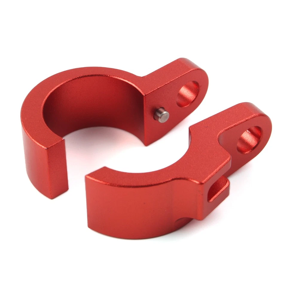 Soporte de línea de abrazadera de manguera de freno delantero para HONDA CR80R CR85R CR125R rojo Foto 3 de 4