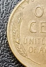 1953-P Lincoln Wheat Cent Die Chip on Left Wheat Stalk Error Penny EF