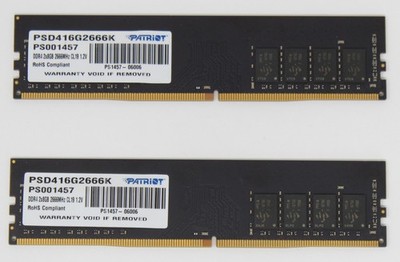 Patriot Signature Line 16 GB (2x8GB) PSD416G2666K PC4-21300 (DDR4-2666) RAM (#18
