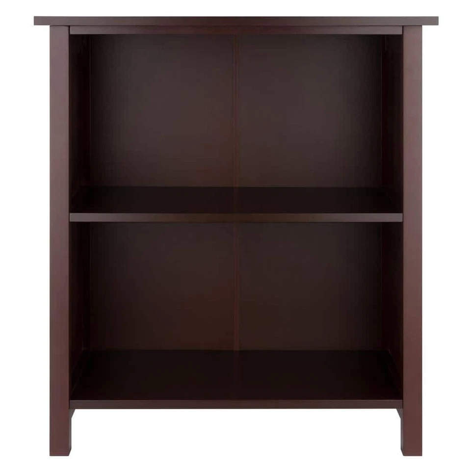 Librería WINSOME WOOD 28,03" W X 30" H, parte posterior cerrada, estante de almacenamiento de 2 secciones Foto 4 de 4