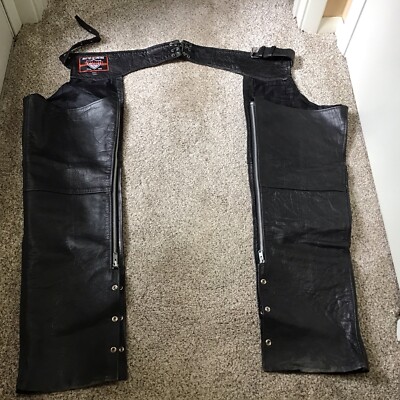 Harley Davidson Mens Leather Chaps  XXL Very Good Condition