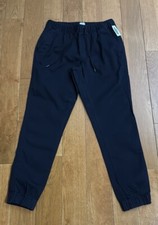 NEW Old Navy boys drawstring joggers navy blue size small.