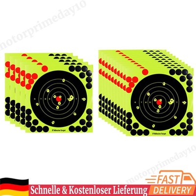 8-Zoll selbstklebende Schießzielaufkleber Impact Glow Target Schießzubehör