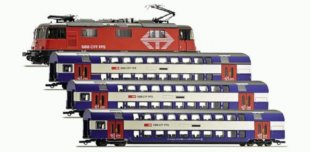 Roco 61445 elektrolokomotive re 420 y 3 doble piso Cochero Roco 61445 elektrolokomotive re 420 y 3 doble piso Cochero