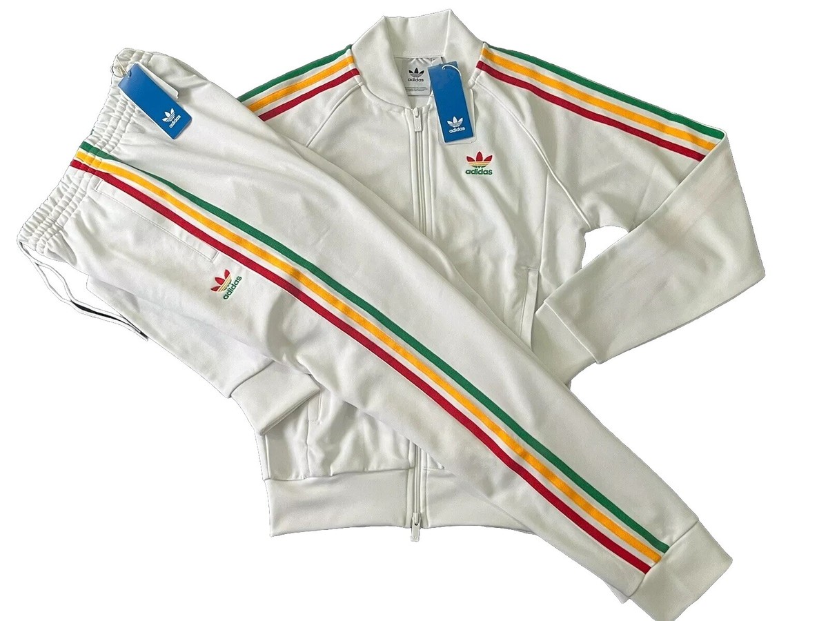 Adidas Superstar Originals Mens Tracksuit SET SST Rasta Jamaica XS