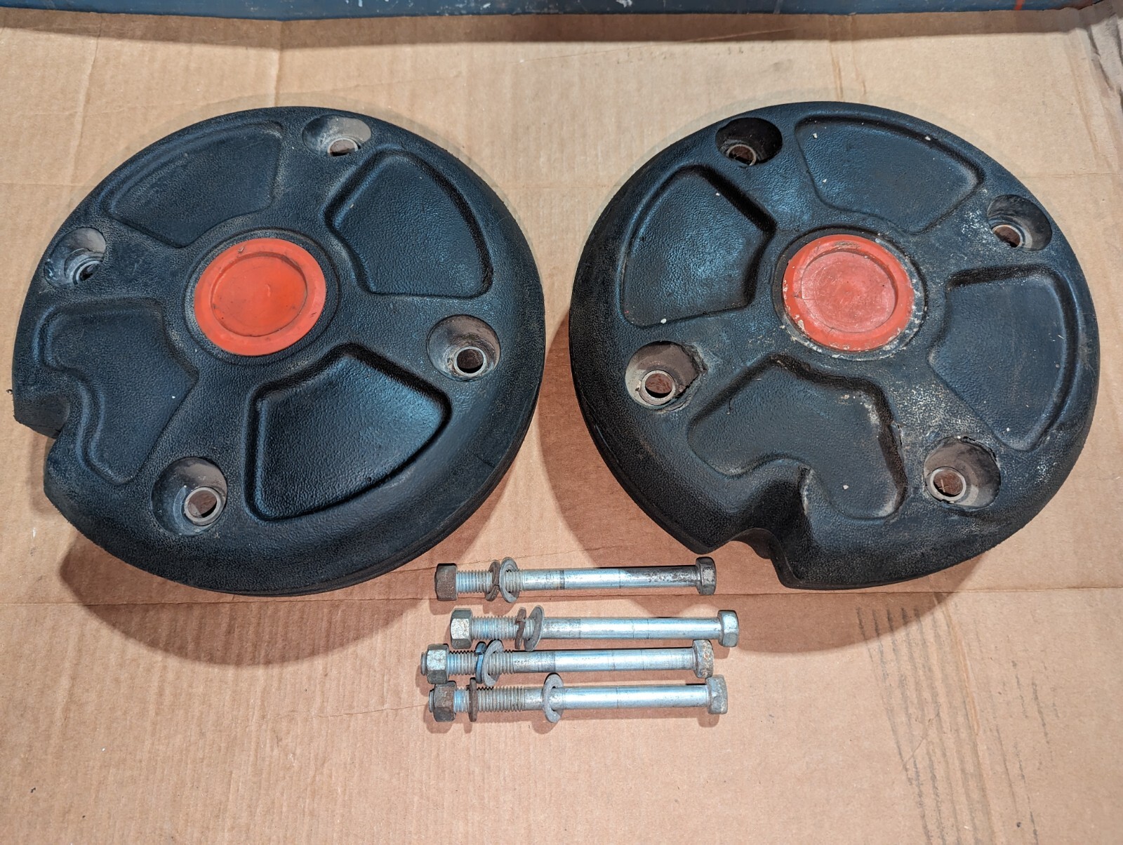 Sears Roper Garden Tractor Wheel Weights w/ Bolts Plastic Cover eBay