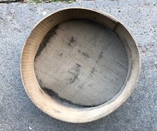 ANTICO SETACCIO IN LEGNO E TELA, FATTO A MANO, ORIGINALE DELL'EPOCA. diam. CM 34