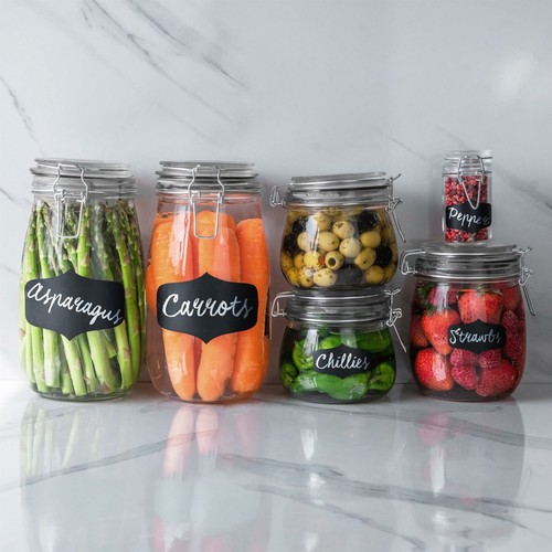 Glass Storage Jar with Airtight Clip Lid 3L Black Seal - Picture 6 of 6