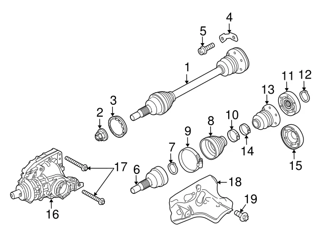 Eje delantero L/R CV 97034903801 97034903802 para Porsche Panamera 2010 4,8 L Foto 2 de 2