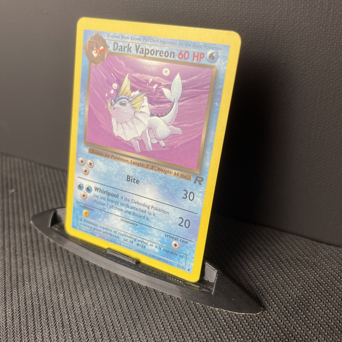 Dark Vaporeon 45/82 Team Rocket Non-Holo Pokemon Card