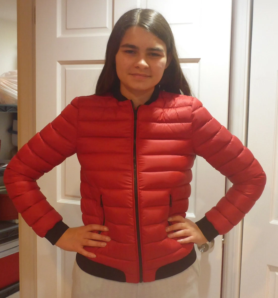 $295 NWT 700 DOWN WOMENS SMALL RED LIGHTWEIGHT SANDOVA GLENDA JACKET COAT