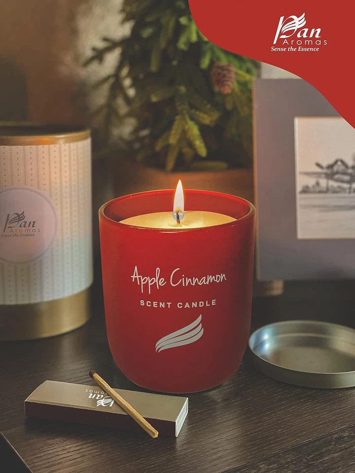 Pan Aromas Apfel Zimt Duft Glas Kerze 150g - Bild 4 von 4