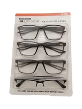 XtraSight by Foster Grant Reading Glasses 4846A-C + Pete (4 Pack)