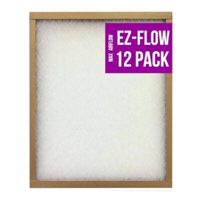 Flanders 20x24x1 Precisionaire EZ Flow II MERV 4 Air Filter Pack of 12 Furnace