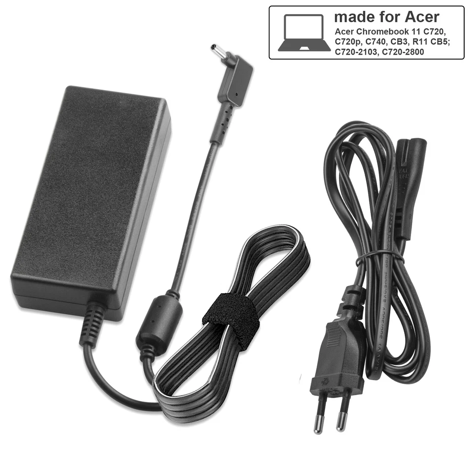 Ladekabel Netzgerät für Acer Spin 1/3/5 SP513-51 SP513-52N SP111-31 SP111-32N - Bild 3 von 4