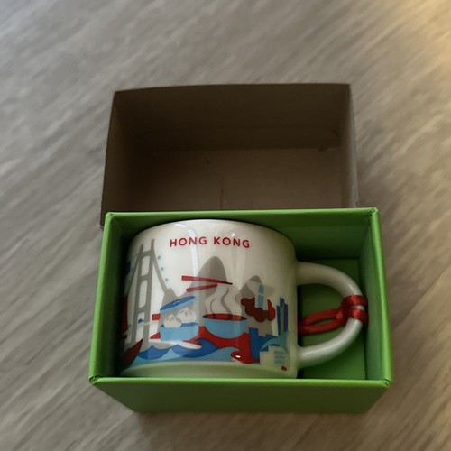 You Are Here HONG KONG China Starbucks YAH ornament 2oz Mug 2018 New in Box