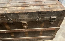 Antique Wood Steamer Trunk