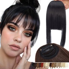 Thin/Thick Fringe Bangs 100 As Remy Human Hair Extensions Clip Hairpiece French