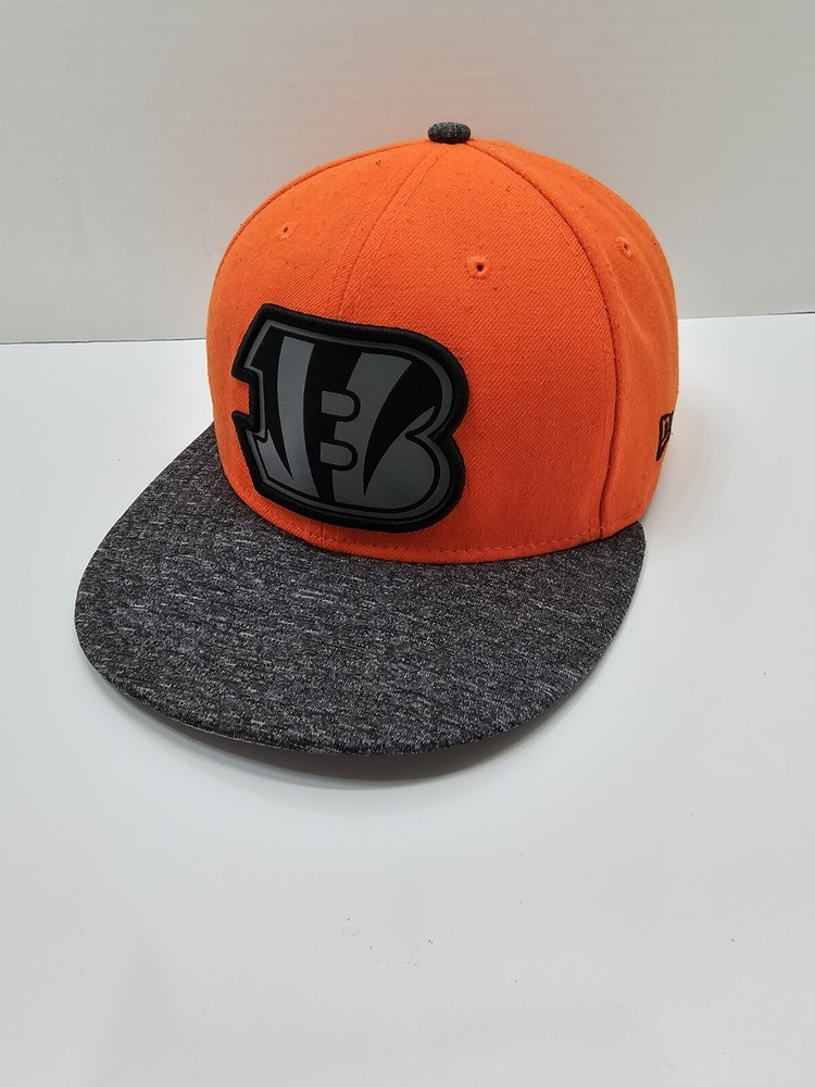 New Era Fitted Hat Men's Black/Orange Cincinnati Bengals 9fifty Snapback