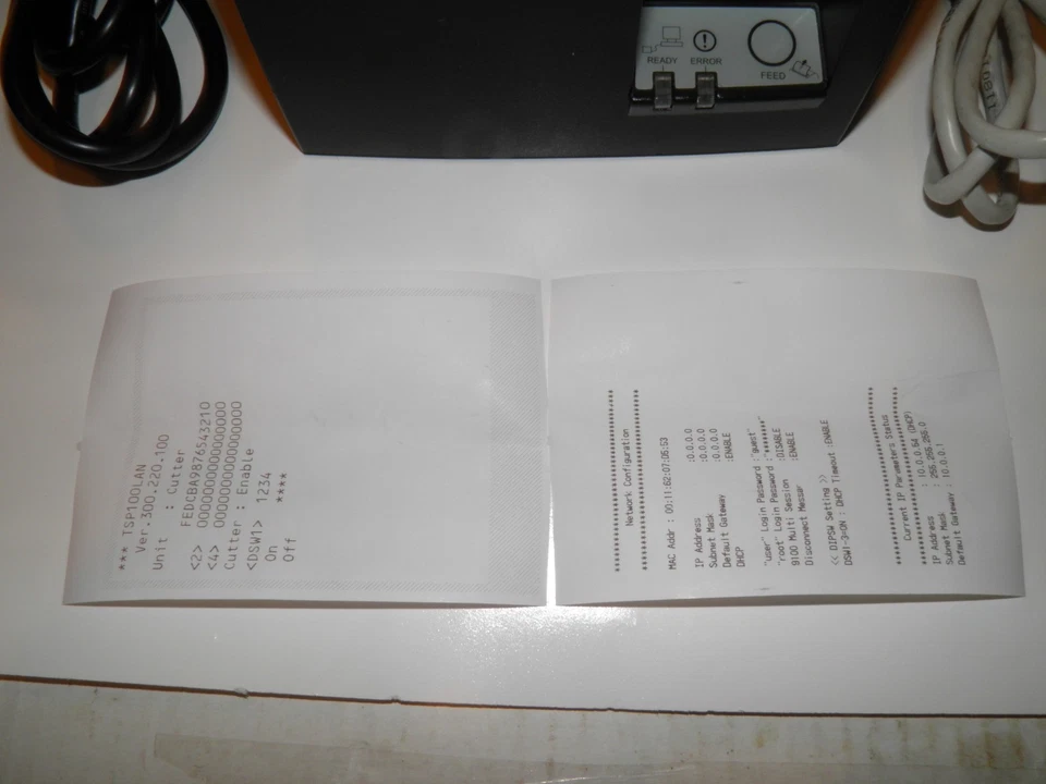  Star TSP100 Thermal POS Receipt Printer Ethernet w Power Cord Model 143LAN - Image 4 of 4