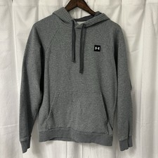 Under Armour UA Rival Fleece Hoodie Mens Small Gray Sweatshirt Pullover