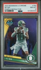 2023 BOWMAN UNIVERSITY CHROME PURPLE REFRACTOR #159 BO NIX 369/399 PSA 8