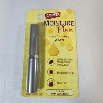 CARMEX MOISTURE PLUS LIP BALM ULTRA HYDRATING CLEAR SATIN GLOSS FINISH NEW