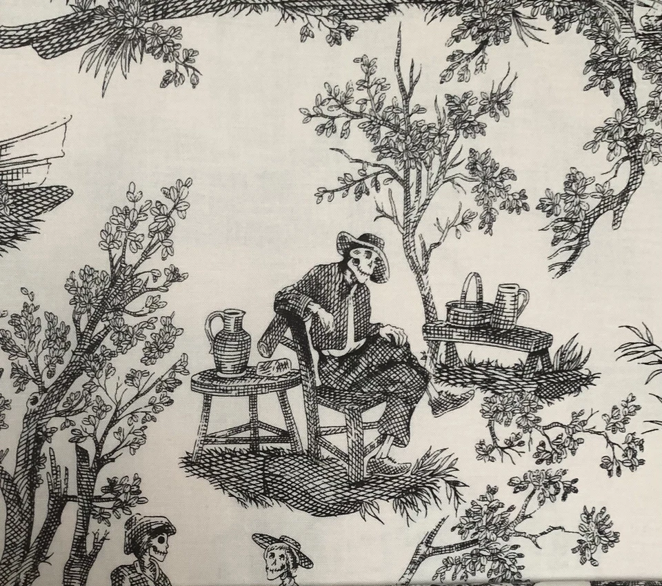 *OOP/VHTF* Alexander Henry Fabric 2010 midnight pastoral BTHY  18”x42” - Image 4 of 4