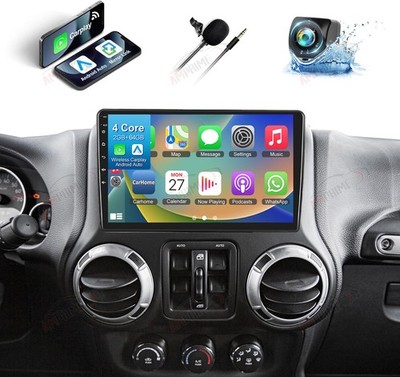 Für Jeep Wrangler JK 2007-2016 Android 15 Autoradio Carplay GPS Navi WiFi +KAM